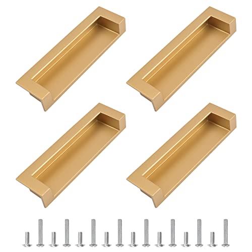 MOROBOR Tatami Hidden Door Handles, 4pcs Embedded Handle