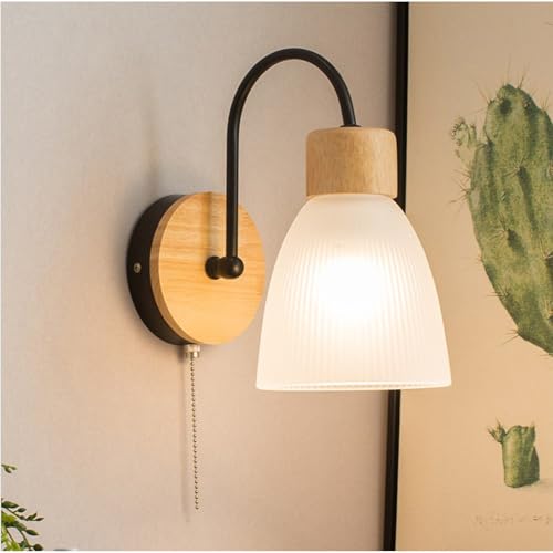 Lámpara de pared moderna para lectura en dormitorio con interruptor