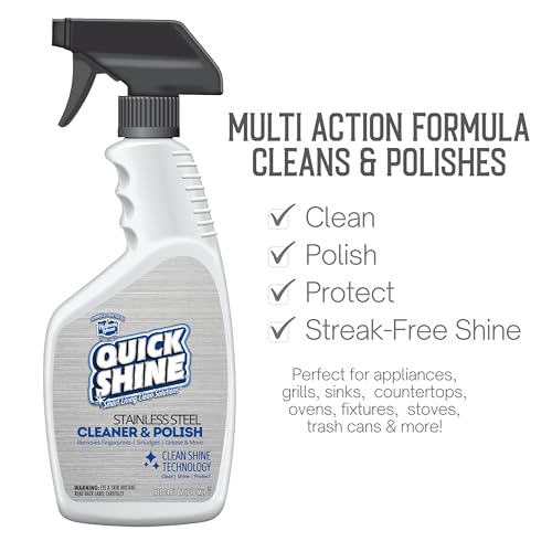 Limpiador y Pulidor de Acero Inoxidable Quick Shine 24oz, Pack 6 miniatura 2