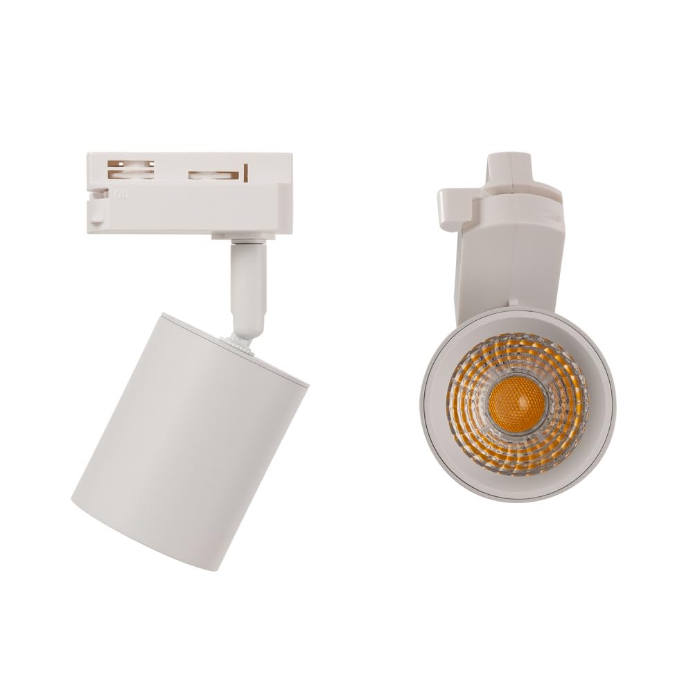 Foco de Carril Monofásico 10W COB Regulable Flicker Free Blanco 2700ºK [1916-TL-10W-M-WW] | Greenice