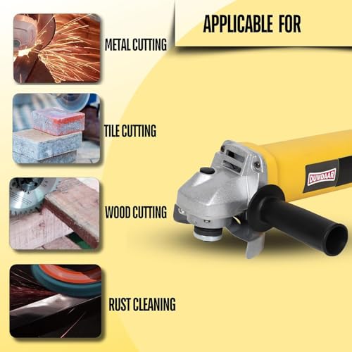 Image of Inditrust Dumdaar Angle grinder machine 950W 100% Copper Winding 801 model machine (YELLOW)