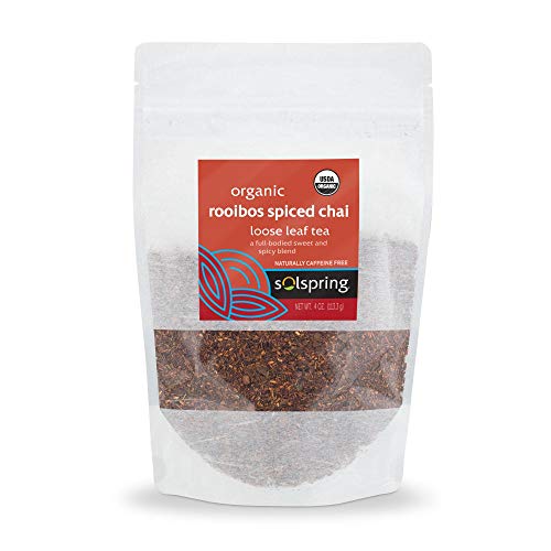 Dr. Mercola, Organic Rooibos Spiced Chai Loose Leaf Tea, 4 oz (113.4 g), Naturally Caffeine Free, USDA Organic