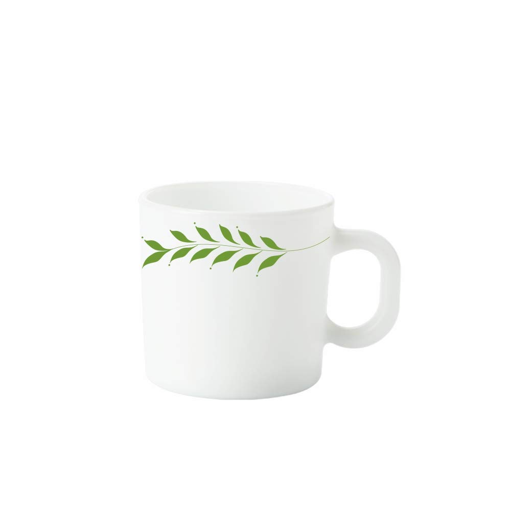 Larah by BOROSIL Botanica Opalware Mug Set (White) - 6-Pieces - Image 2 thumbnail