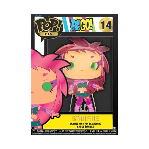 Funko Pop! Large Enamel Pin DC: Teen Titans, Starfire, STARFIRE, Teen Titans Go! Enamel Pins, Cute Collectable Novelty Brooch - Image 3