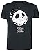 Pesadilla Antes De Navidad Jack Hombre Pijama Negro M, 100% algodón,