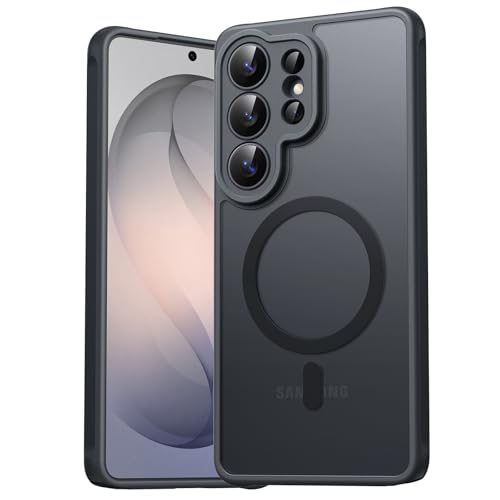 EASDNB für Samsung Galaxy S26 Ultra Hülle Magsafe mit Kameraschutz Magnetisch Handyhülle für S26 Ultra Hülle Stoßfeste Kratzfeste Durchscheinende Schutzhülle für Samsung S26 Ultra Case Schwarz