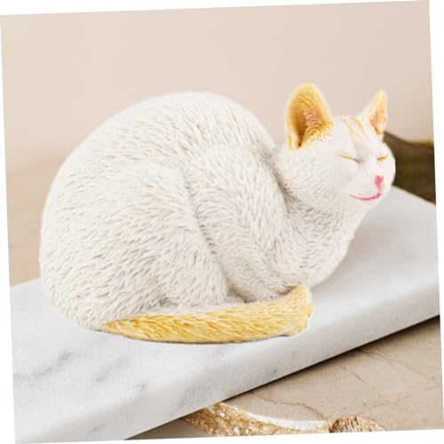 Statue de chat adorable décoration de pelouse extérieure au fini soigné - 6