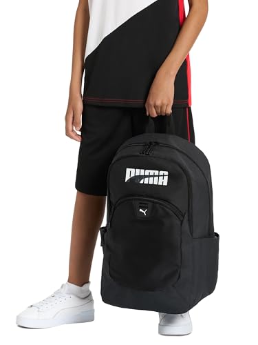 PUMA Unisex Kid's Rally Backpack, Black/Metallic Silver, Large 6