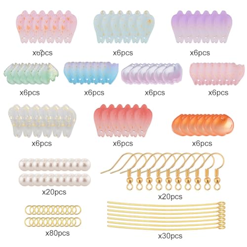Kit para hacer pendientes fácil con ganchos y anillas de bisutería para manualidades diy 3