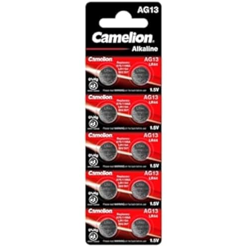 Camelion AG13/LR44/LR1154/357 - Pila de botón alcalina