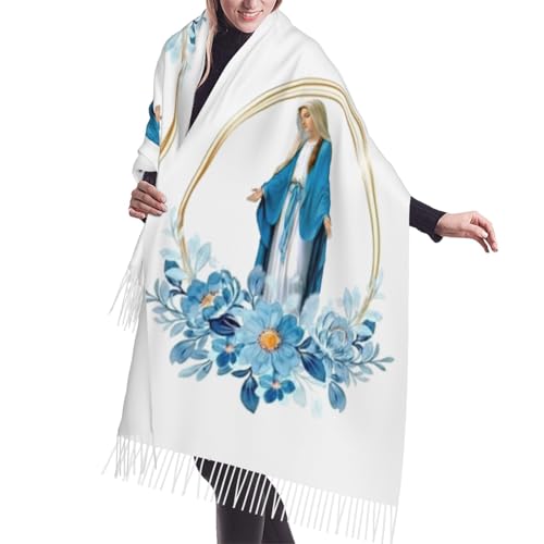 Our Lady of Guadalupe Virgin Mary Mexico scarf Soft Lightweight Scarfs Women Large Shawls Veils Warm Wraps