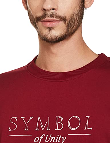 Image of Amazon Brand - Symbol Men's Crew Neck Sweatshirt (SY-A22-SW-02 Vintage Maroon XL)