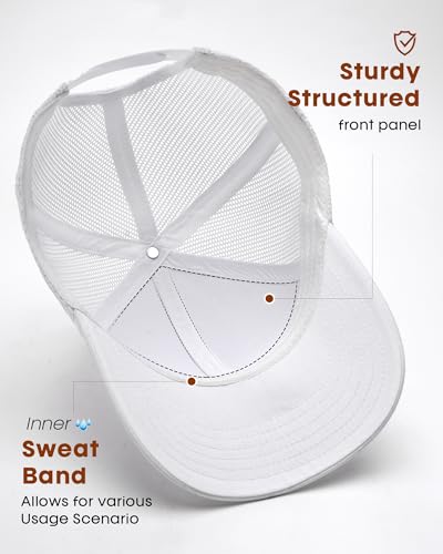 Image of FURTALK Mens Trucker Hat Structured Mesh Baseball Cap Adjustable Classic Mens Hat