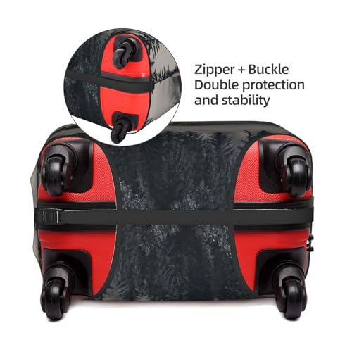 Canadian Smokey Mountain Cliff Printed Luggage Cover Elastic, Washable, Universal Fit 18-32 Inch Travel Suitcase Cover Easy To Identify4