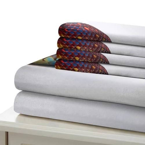 Housse de couette serpent 140x200 microfibre imprimée 3D