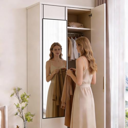 DUMOS 47"x14" Full Length Door Mirror, Full Body Mirror, Black - Image 5