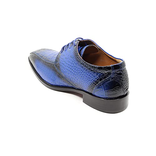 Image of Men's Alligator Crocodile Print Oxford Fashion Lace Up Dress Shoe croco-03