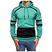 Meggsnle Giacca sportiva da uomo con cappuccio, comoda, alla moda, sportiva, per Natale, con cappuccio, per autunno e inverno, per il tempo libero, Verde menta, M