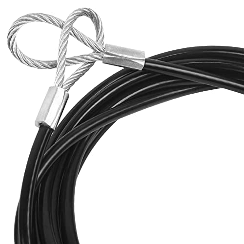 Cable de acero de doble bucle de 5/32 pulgadas y 10 pies Aoneky multiusos 3