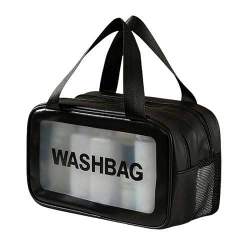 Neceser de viaje KEQAR – negro unisex, separación seca/húmeda