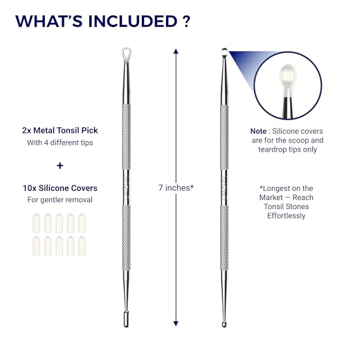 Oravix Metal Tonsil Stone Pick