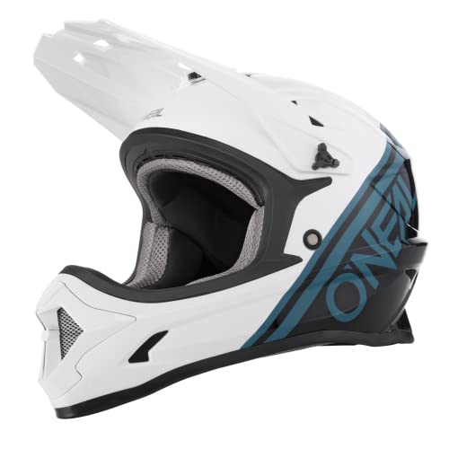 O'NEAL | Casque de vélo de Montagne | Enfants | VTT Downhill | Coque ABS, aérations pour Une Ventilation et Un Refroidissement optimaux | Casque Sonus Youth Split V.22 | Noir Blanc | Taille M