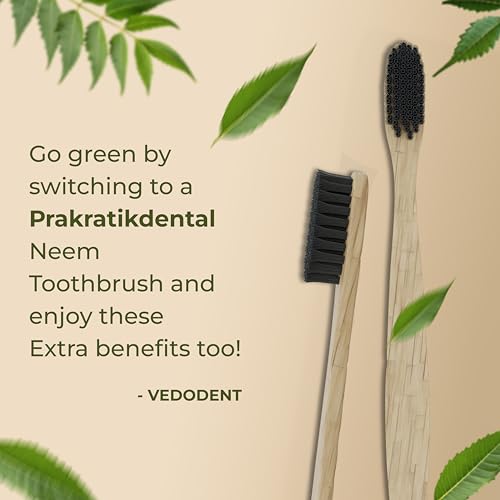 Image of Growfitz Vedodent Herbal Ayurvedic Red Toothpaste 100g, Toothbrush, Tongue Cleaner Combo Set | Teeth Whitening, No Artificial Colors | Goodness Of 21 Ayurvedic Herbs | Fresh Breath (Pack of 1)