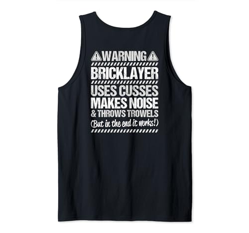 Brickmason Masonry Brick Mason Throws Trowels Bricklayer Tank Top