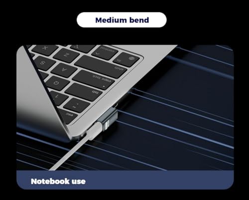 Image of Tobo USB C Adapter PD 240W 80Gbps for Thunderbolt 5 /4 /3, Male to Female Extender USB4 2.0 L Shape Connector with 8K@60Hz 120Gbps Video for P-ad, Book(TD-1552CC)
