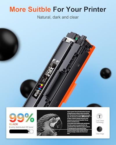 Image of Compatible HP 218X Toner Cartridges 4 Pack with Chip for HP Color LaserJet pro MFP 3301fdw 3301sdw Compatible for 218X 218 218A Toner for LaserJet pro MFP 3301fdw 3301sdw 3301cdw 3201dw W2180X