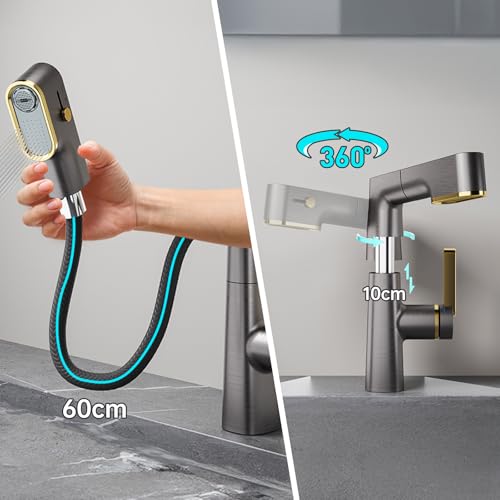 Robinet de lavabo avec douchette pour simplifier votre routine de toilette