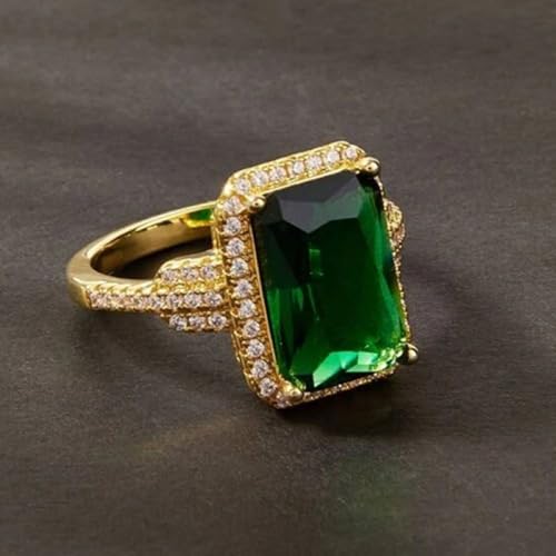 925 Sterling Silver Shining Square emerald ring Wedding ring Engagement ring CZ Ring Emerald cut rings Diamond Rings Women jewelry rings statement2
