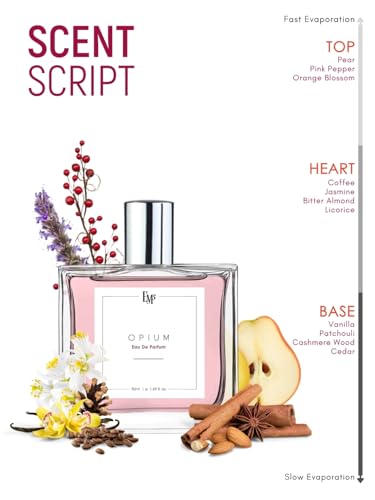 Image of EM5 Opium Perfume for Women | Eau de Parfum Spray | Vanilla Coffee White Floral Fragrance | Luxury Gift for Her | 50 ml