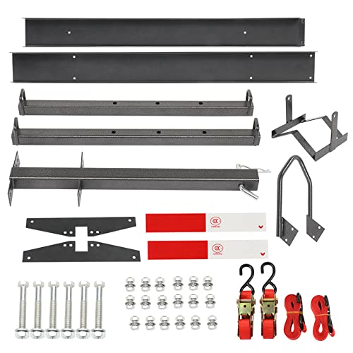 Tuffiom 600Lbs Capacity Motorcycle Carrier With Loading Ramp & Straps, Heavy Duty Steel Hitch Mount Dirt Bike Rack Hauler, For Car Truck Rv With 2” Hitch Receiver, Black #TOP5