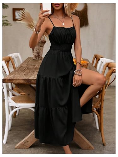 Image of BEAUDRM Women's Summer Maxi Dresses Boho Dresses Beach Vacation Sundresses | Fall Wedding Guest Dress, Summer Dresses for Women, Vacation Summer Outfits, Flowy Dresses