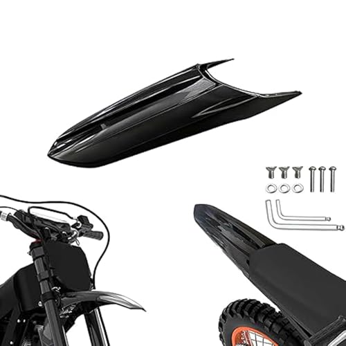 Front & Rear Mudguard Set for Tuttio Soleil 01 Electric Dirt Bike Compatible Black Mudguard for Tutti Off-Road Motorcycle Heavy Duty ABS Mud Guards Replacement (Black-Back)