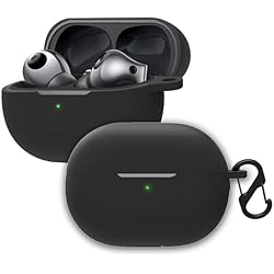 Cargador Huawei Freebuds 3 KUSINHOKA Funda para Huawei Freebuds Pro 3, Carcasa Protectora de Silicona con Mosquetón, Ultra Delgado Anti-caída Protección Completa Funda Case para Huawei Freebuds Pro 3, Negro