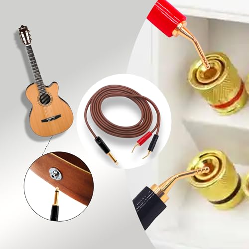 Câble adaptateur audio ampli vers caisson de basses jack banane