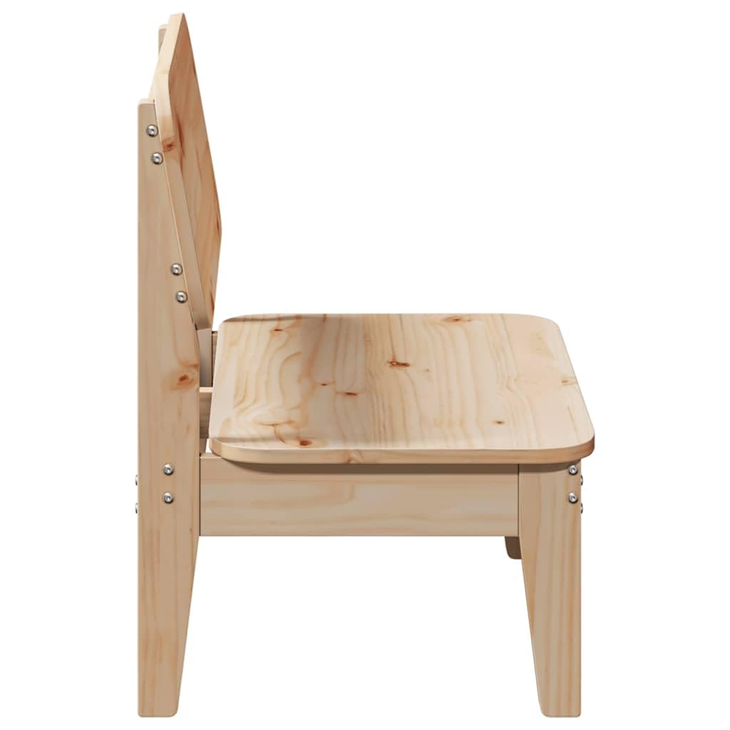 Krzesło ogrodowe z litego drewna sosnowego 2 sztuki 60 x 52,5 x 72 cm z wygodnym oparciem i stabilną ramą zewnętrzną, trwałe rustykalne siedzisko na patio i otwarte przestrzenie
