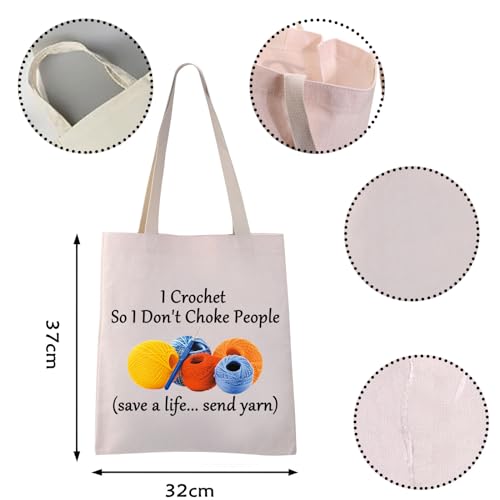 VAMSII Crochet Tote Bag - Perfect Gifts for Crochet Lovers & Supplies Bag2