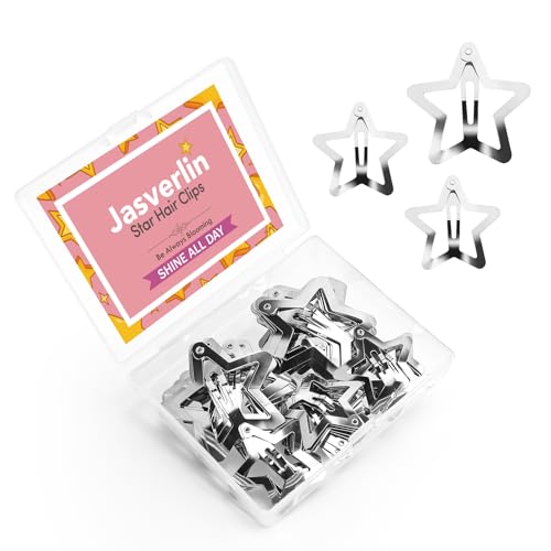 50 Pinzas para el Cabello Estrella de Metal Plateadas miniatura 1