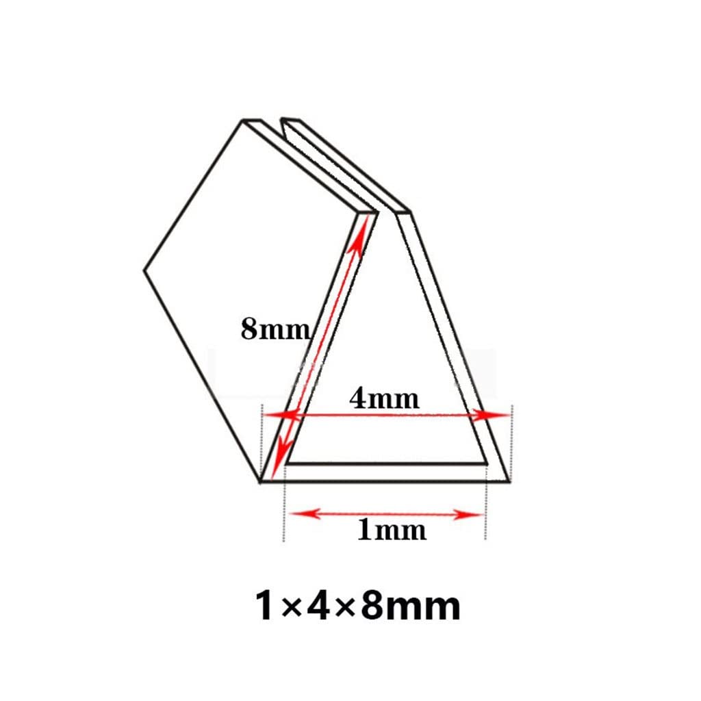 Schaumstoff-Dichtungsband 1/2/3 Meter Silikonkautschuk-U-Profil-Dichtungsleiste for Glasabdichtung, hitzebeständig, 1 Stück(1x4x8mm,1 meter)