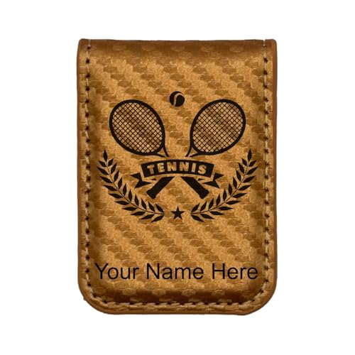 LaserGram Slim Magnetic Money Clip, Tennis Rackets,