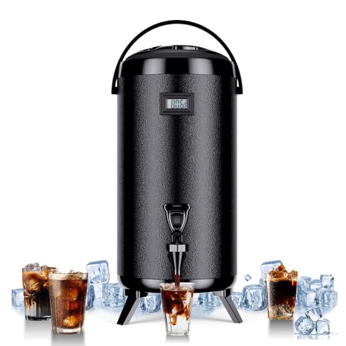 TZIIDI 12L Isolierter Getränkespender Schwarz