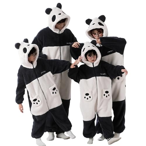 HULG Pyjama Combinaison Femme,Pyjamas Une Pièce D’Animaux, Costumes De Cosplay D’Animaux pour Adultes, Pyjamas Une Pièce pour Hommes Et Femmes,Pyjama Combinaison Panda (Men's-XXL)