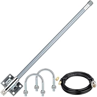XRDS-RF 5 dBi LoRa Antenna 915Mhz Antenna Outdoor Omni-Directional Antenna with KMR240 Cable and Adapter for Helium Network Helium Miner Hotspot