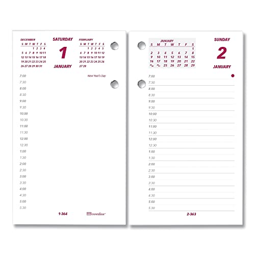 2023 Brownline 6-Inch X 3.5-Inch Daily Desk Calendar Refill, White/Burgundy/Gray (Redc2R) #TOP4