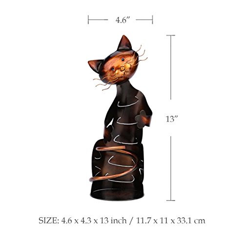 Tooarts Porte-bouteille de vin en métal pour la décoration intérieure Chat - Image 4