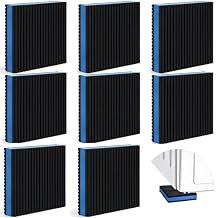 ZAVOOS 8 Pack Rubber Anti Vibration Pad, 4 x 4 x 7/8 Heavy Duty EVA Sound Isolation Pads, Square Mechanical Vibration Damping Mat Floor Protector for Washing Machine, Dryers, Treadmill