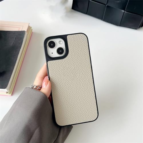 Étui en cuir souple au quotidien pour iPhone 13 et 14 Pro Max style urbain gris